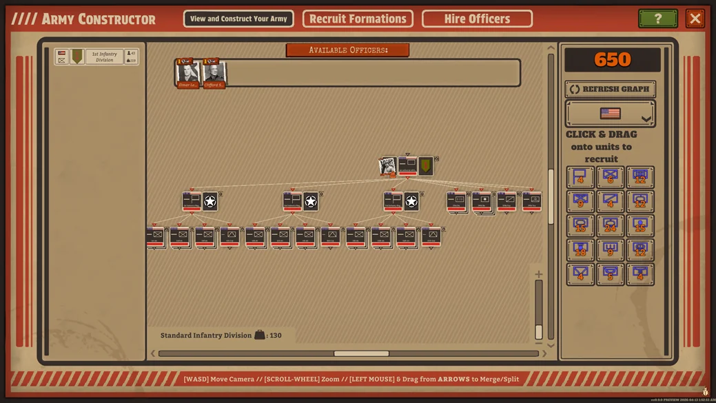 Battleplan Army Constructor with regiments and company types