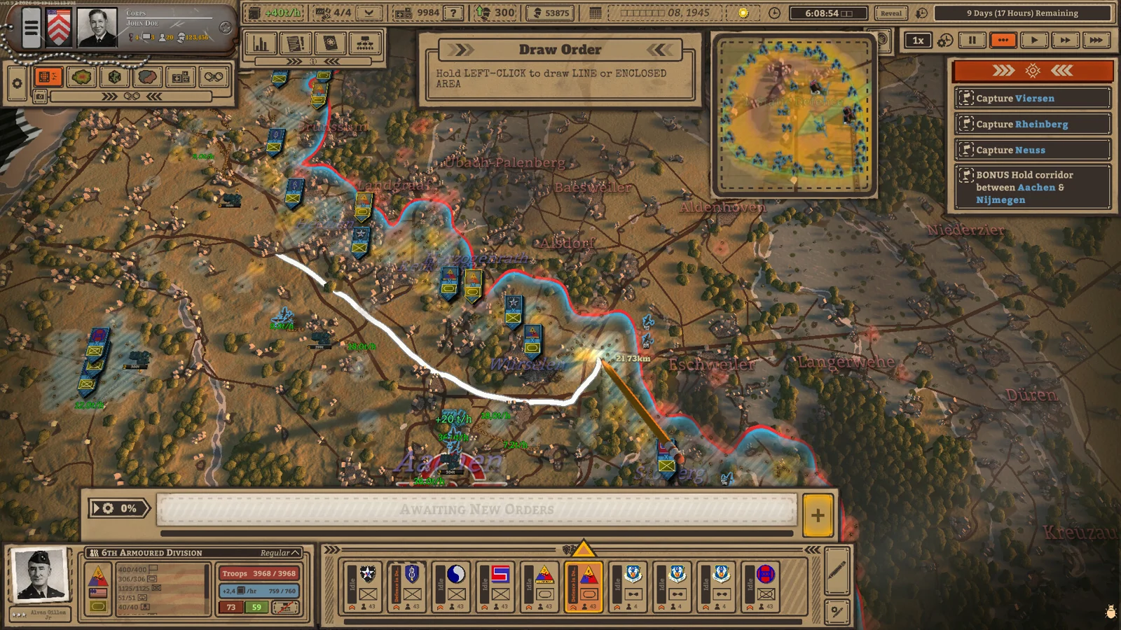 Official Battleplan screenshot with drawn operational orders